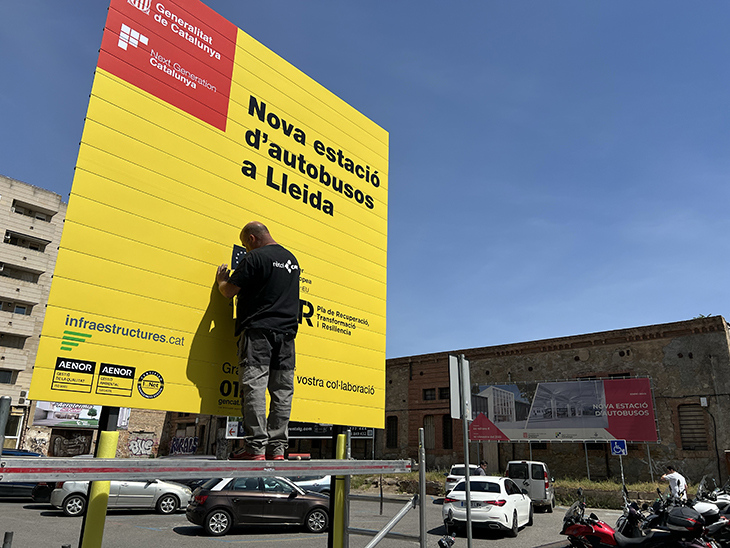 Primers treballs per a la construcció de la nova estació d'autobusos de Lleida
