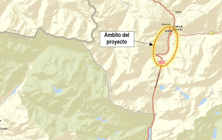 El Ministeri de Transports licita per 1,2 MEUR la redacció de la millora de l'N-230, de la boca nord del túnel a Vielha