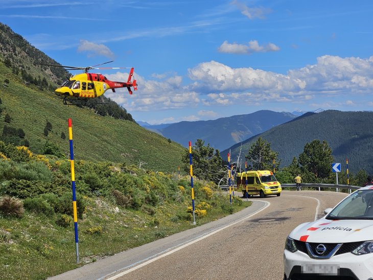Una dona morta i un home ferit greu en un accident de motocicleta a la C-28 a Alt Àneu
