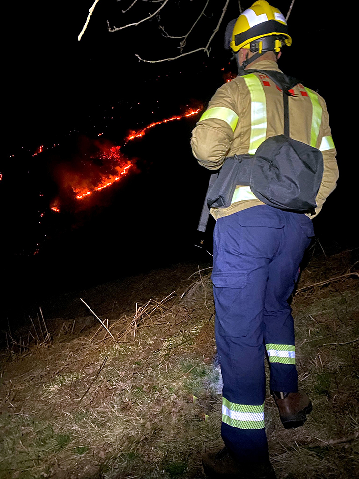 Estabilitzat el foc de Canejan, que ha afectat unes 250 hectàrees