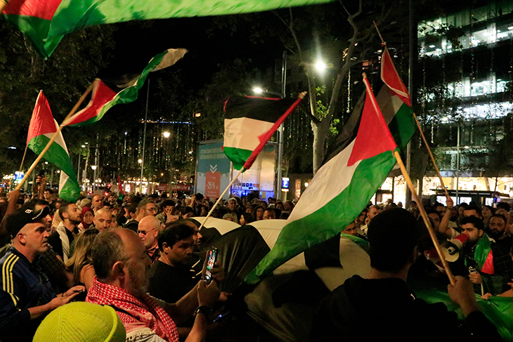 Unes 3.000 persones clamen a Barcelona contra Israel i la matança a l'hospital de Gaza