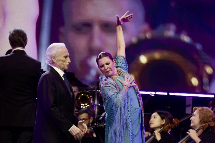 Josep Carreras i Sara Baras fusionen cant líric i flamenc en un espectacle únic al cor de Barcelona
