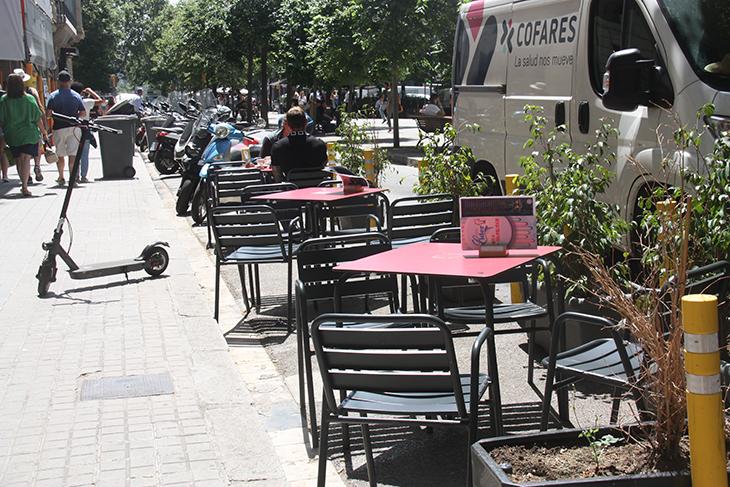 terrasses i les ampliacions en calçada i vorera