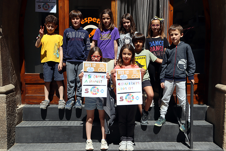 Alumnes de l'escola Setelsis de Solsona