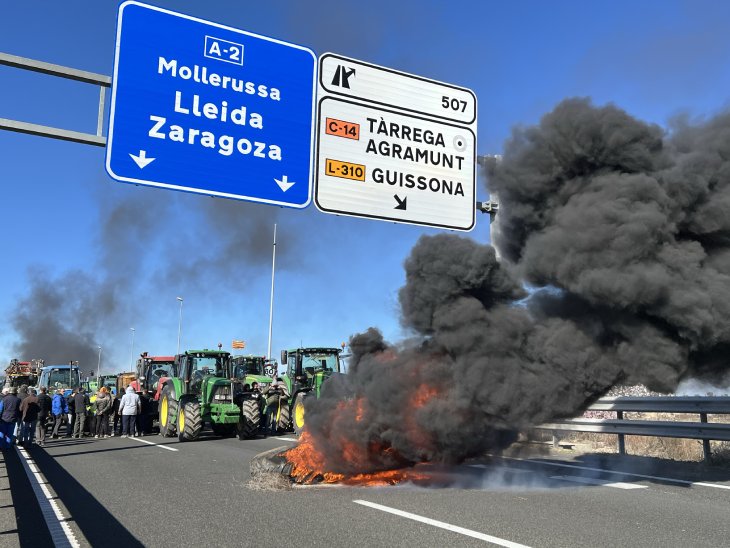 El Gremi de la Pagesia desconvoca els talls de carreteres d’aquest dilluns després d’un acord amb el Govern