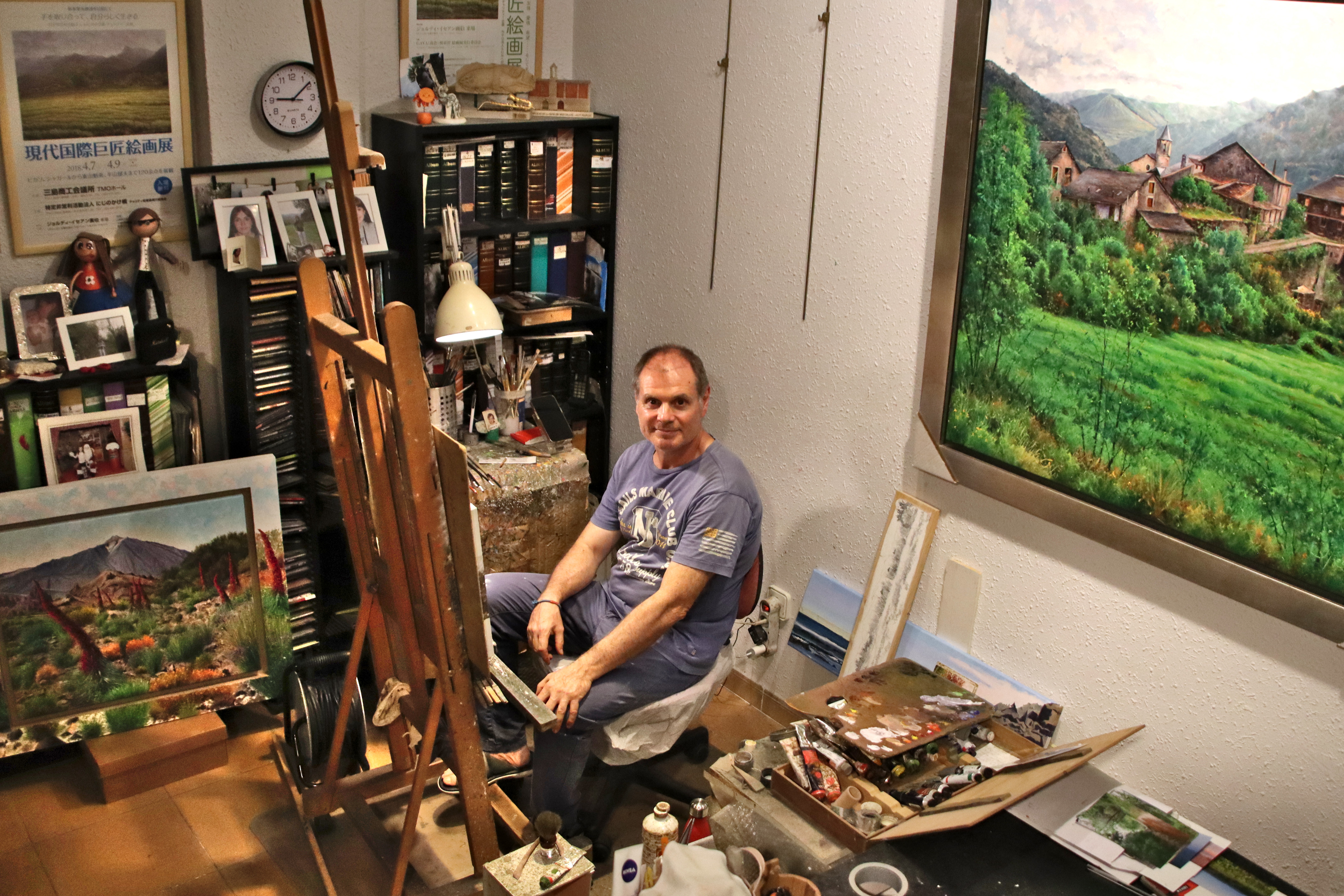 El pintor Jordi Isern, quasi una dècada exportant paisatges catalans al Japó