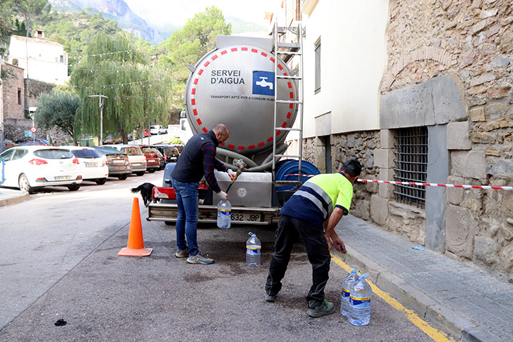 Monistrol de Montserrat porta cinc dies sense aigua potable per les pluges torrencials de diumenge passat