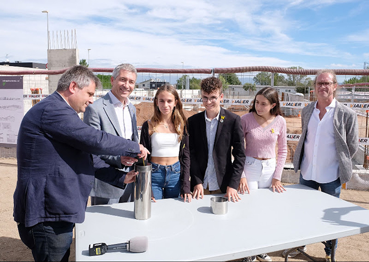 El conseller d'Educació posa la primera pedra del nou Institut de Gurb, que costarà 5,4 milions d'euros