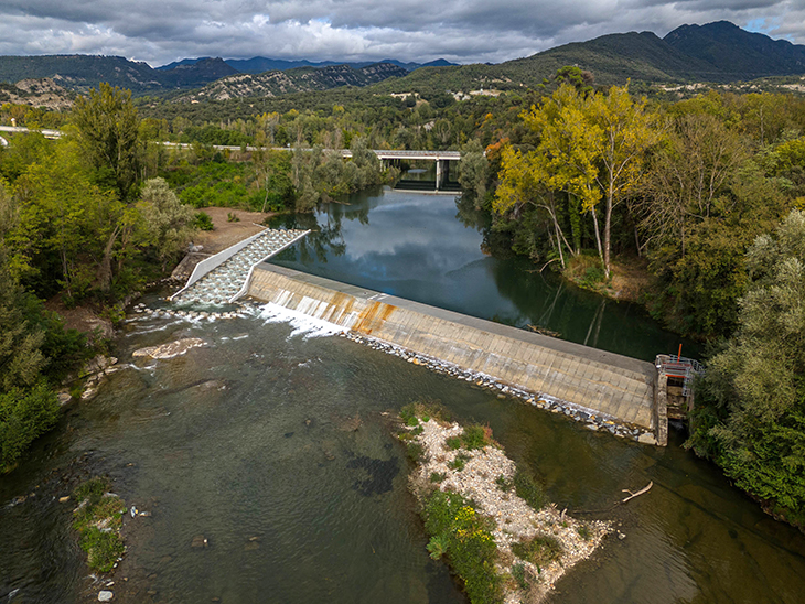 Endesa enllesteix la reconstrucció de l'assut del Molí a Orís després que un temporal el malmetés el 2018