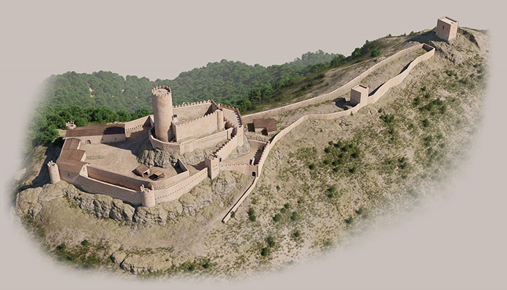 Un audiovisual recrea en 3D l'evolució del castell de Montsoriu al llarg de quatre segles