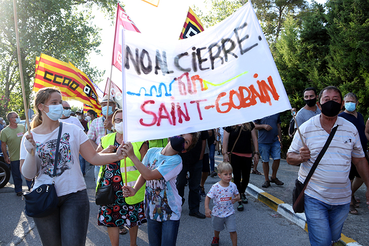 treballadors de Saint Gobain a l'Arboç