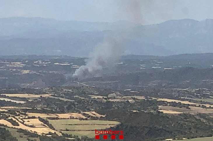 Estabilitzat l'incendi forestal de Sanaüja, que ha afectat cinc hectàrees