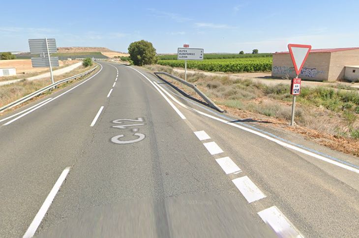 Mor una conductora de 66 anys en un xoc frontal a la C-12, al seu pas per Alfés, al Segrià