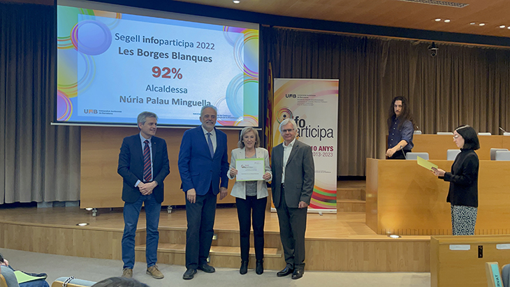 L’Ajuntament de les Borges renova el segell de transparència Infoparticipa per vuitè any consecutiu