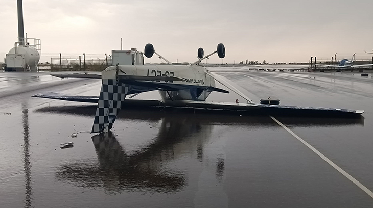 Destrosses a l'aeroport d'Alguaire