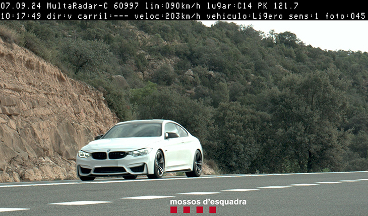 Enxampat un conductor per circular a 203 km/h a la C-14 a la Noguera