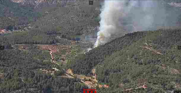 Controlat l'incendi de Vandellòs i l'Hospitalet de l'Infant, que ha afectat 2,5 hectàrees de superfície
