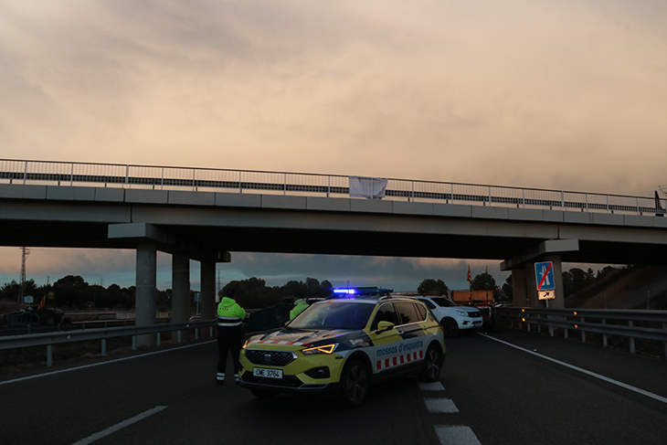 Reoberta l'AP-7 en sentit sud un cop finalitzada la protesta contra els macroprojectes a Tarragona