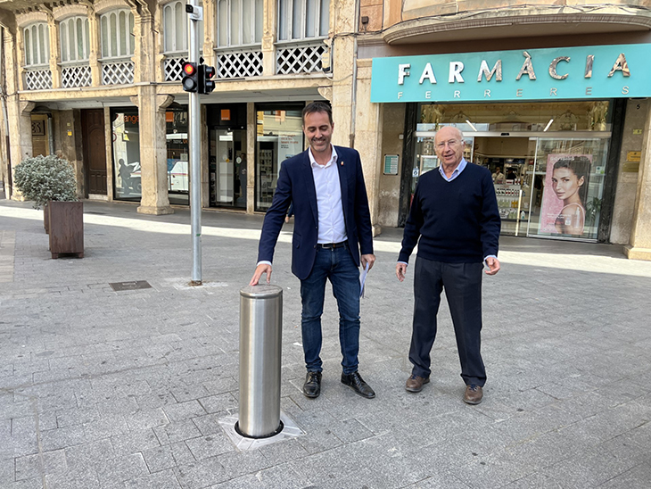 Un sistema de videocàmeres i pilones automàtiques regularà l'accés al centre comercial i al nucli antic de Tortosa
