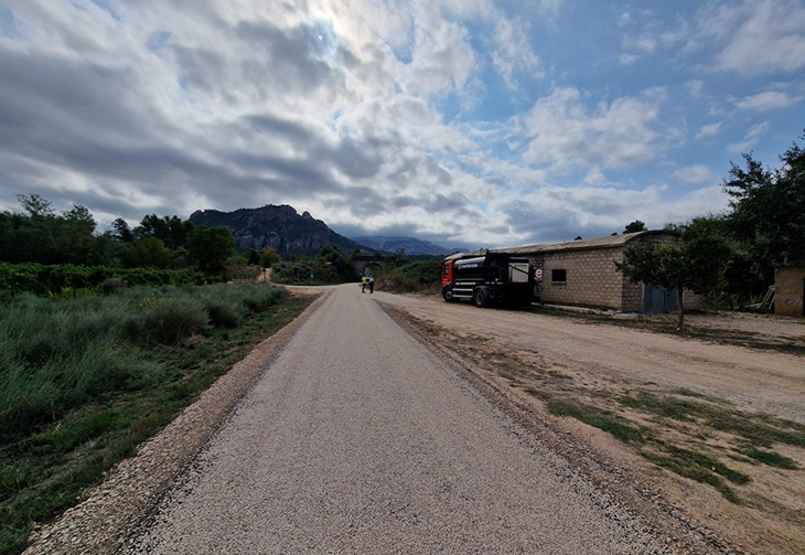 El Consell Comarcal de la Terra Alta pavimenta diferents trams de la Via Verda